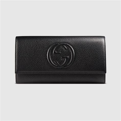 gucci soho leather continental wallet|Gucci small wallet on chain.